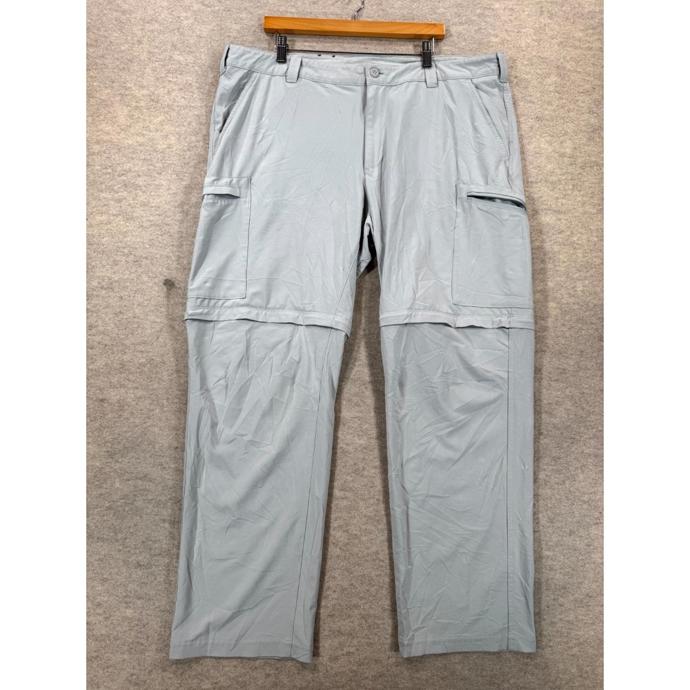 Columbia PFG Convertible Pants Mens 42x32 Gray Fishing Gear Hiking Outdoor